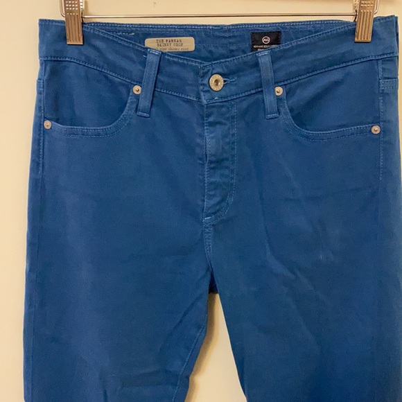 AG Adriano Goldschmied The Parrah Skinny Crop High Rise Bold Blue Jeans, 28 - Picture 2 of 8